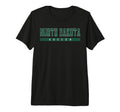 North Dakota Soccer Green Text Tri Blend T-Shirt - Trendy Graphic Men Women