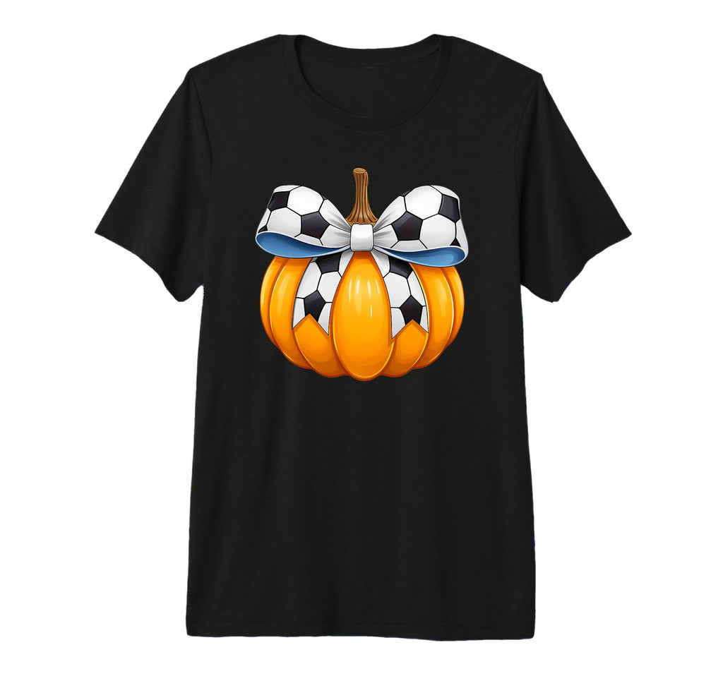 Coquette Bow Pumpkin Soccer Or T-Shirt - Streetwear Style for Adults