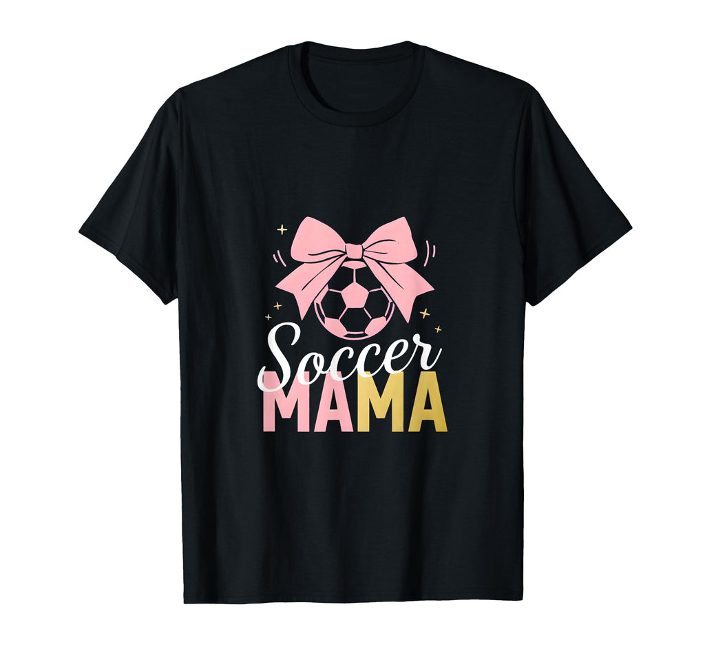Soccer Mama Bow Soccer Mom Club T-Shirt - Custom Art Print Unisex