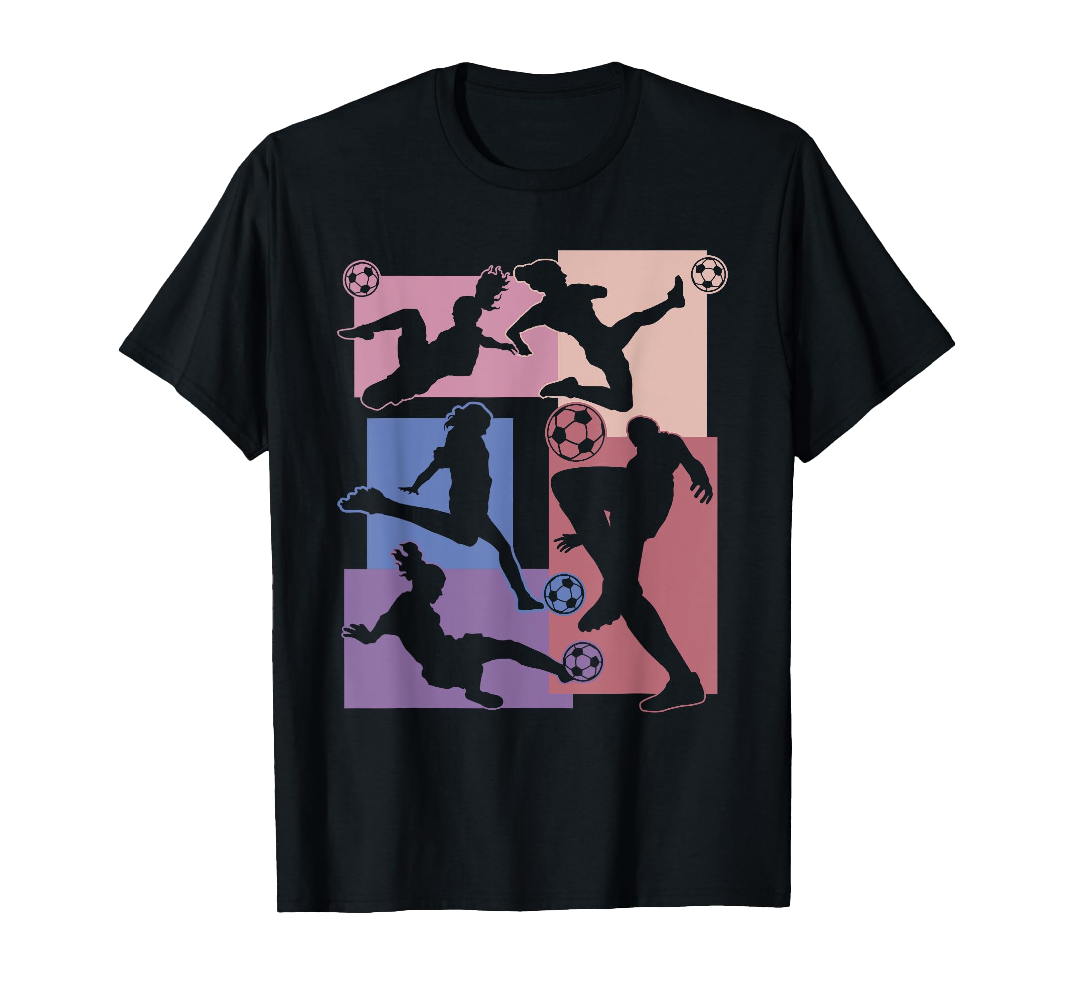 Funny Soccer Player Ball Soccer T-Shirt - Minimalist Print for Adults