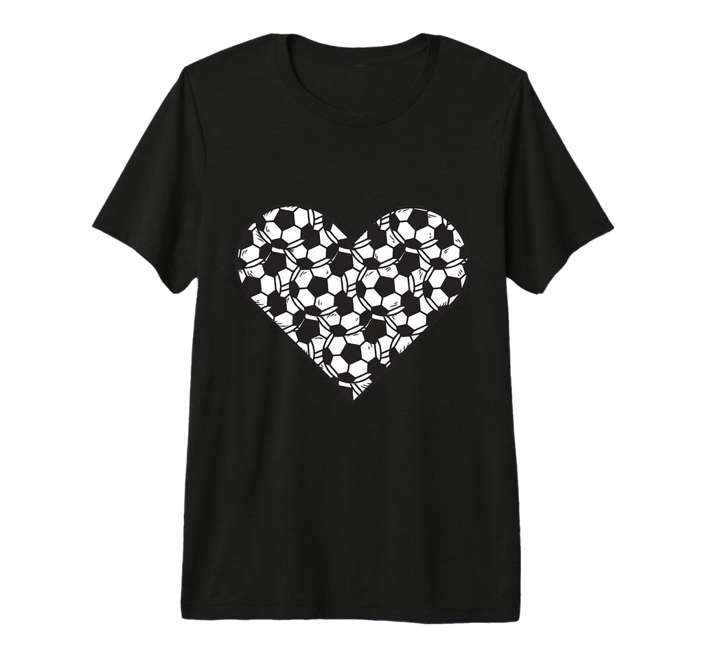 Soccer Play Heart Funny Valentines T-Shirt - Trendy Graphic Unisex