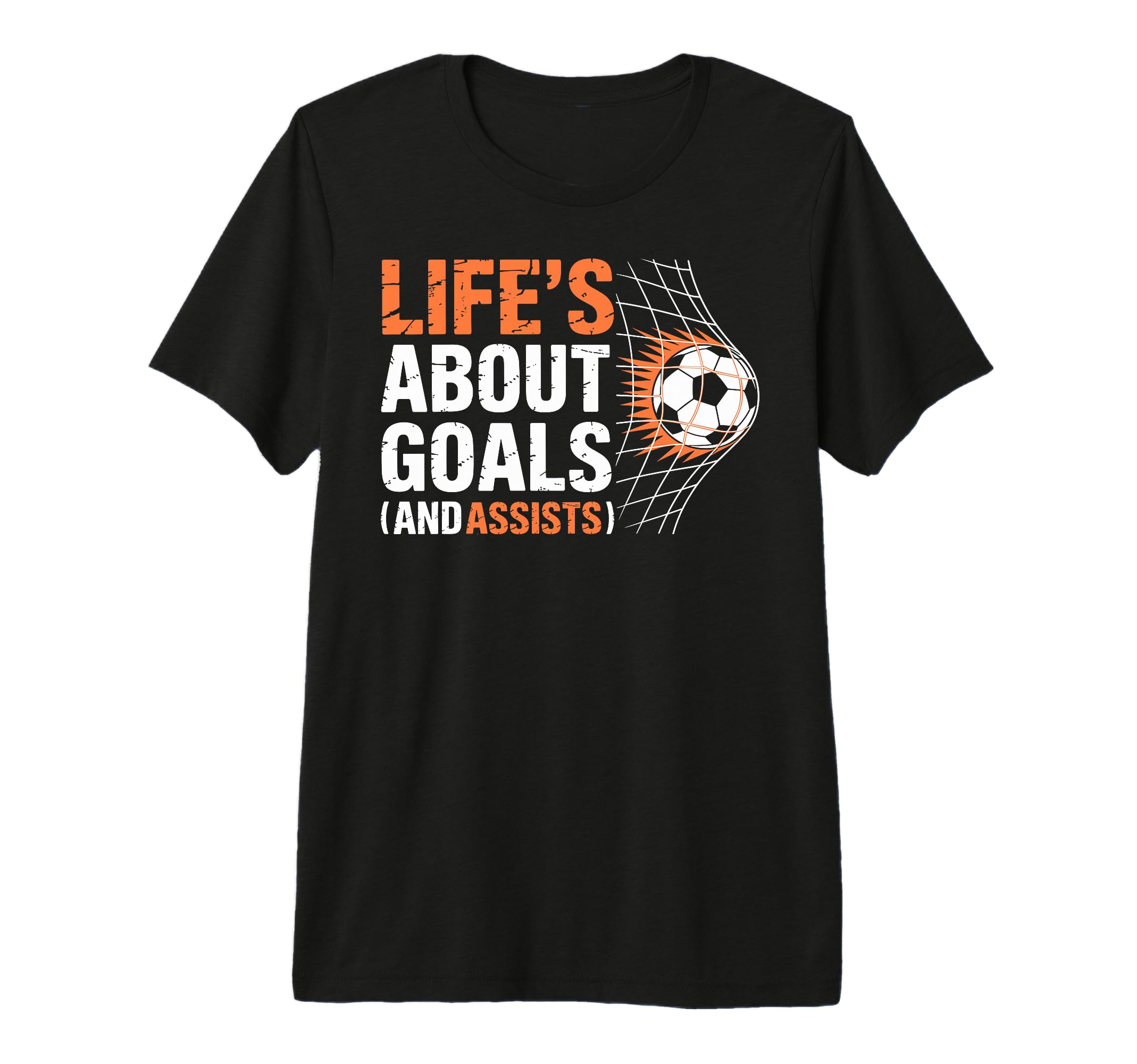 Soccer Life Is About Goals And T-Shirt - Fun Novelty Design for Adults
