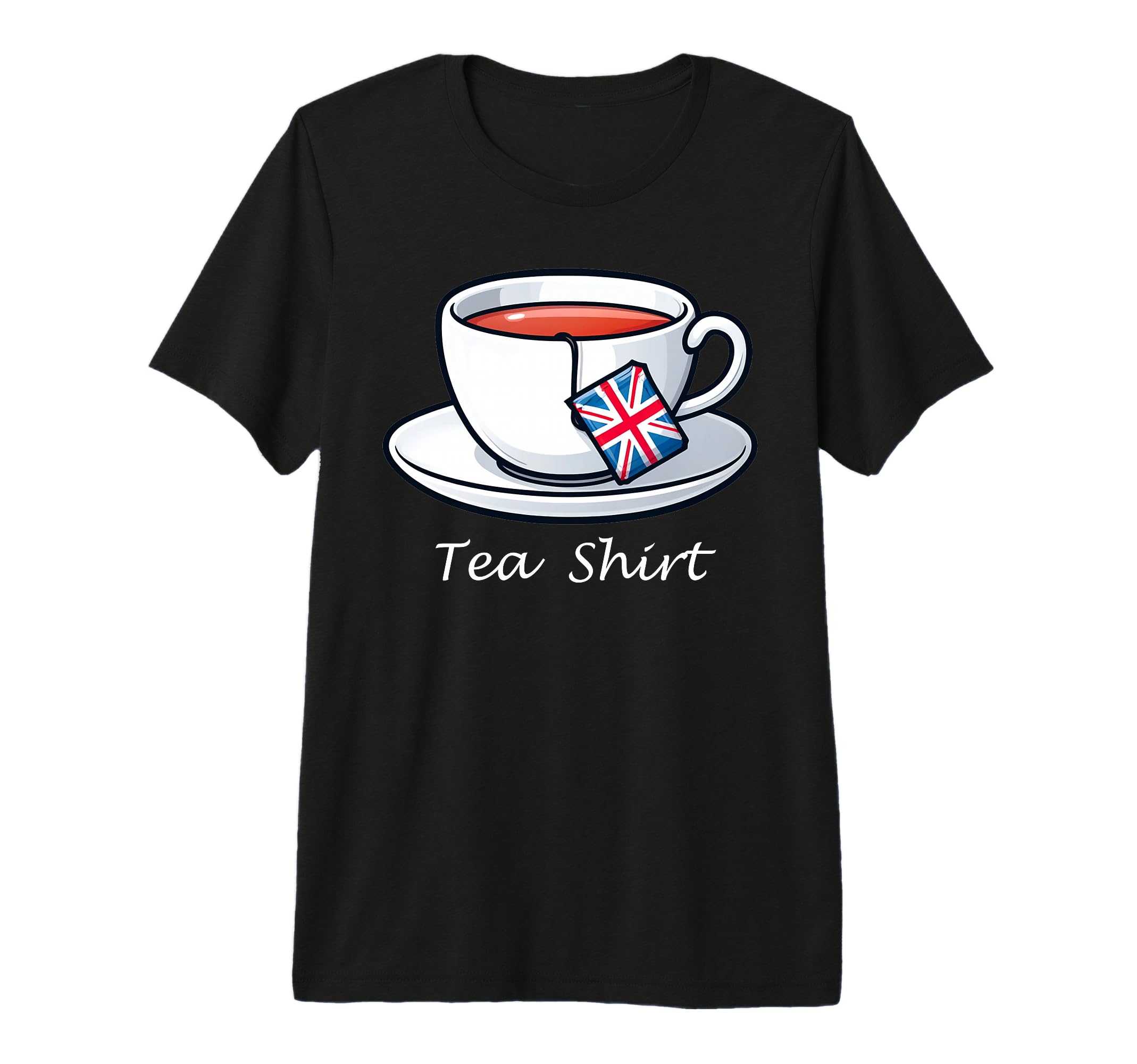 I Love English Tea Uk Flag Fun T-Shirt - Custom Art Print for Adults