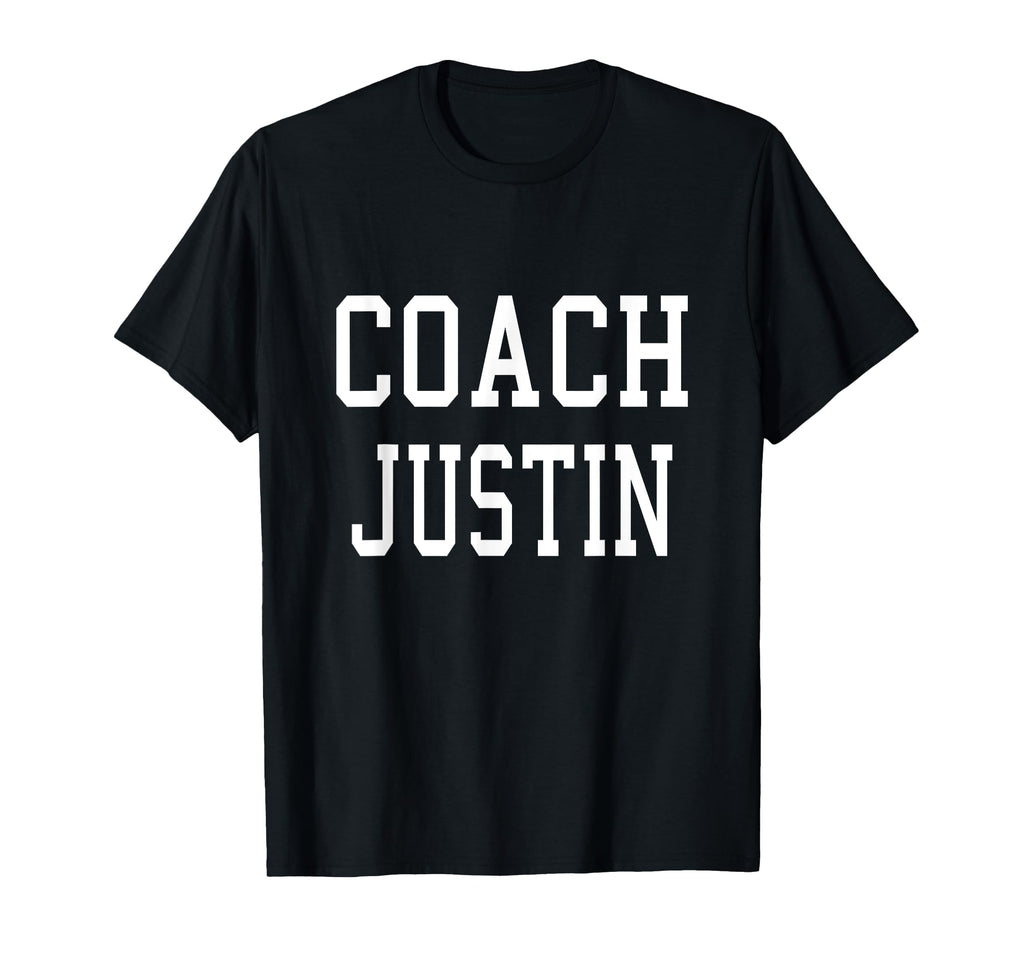 Coach Justin Custom Football Soccer T-Shirt - Aesthetic Graphic for Adults