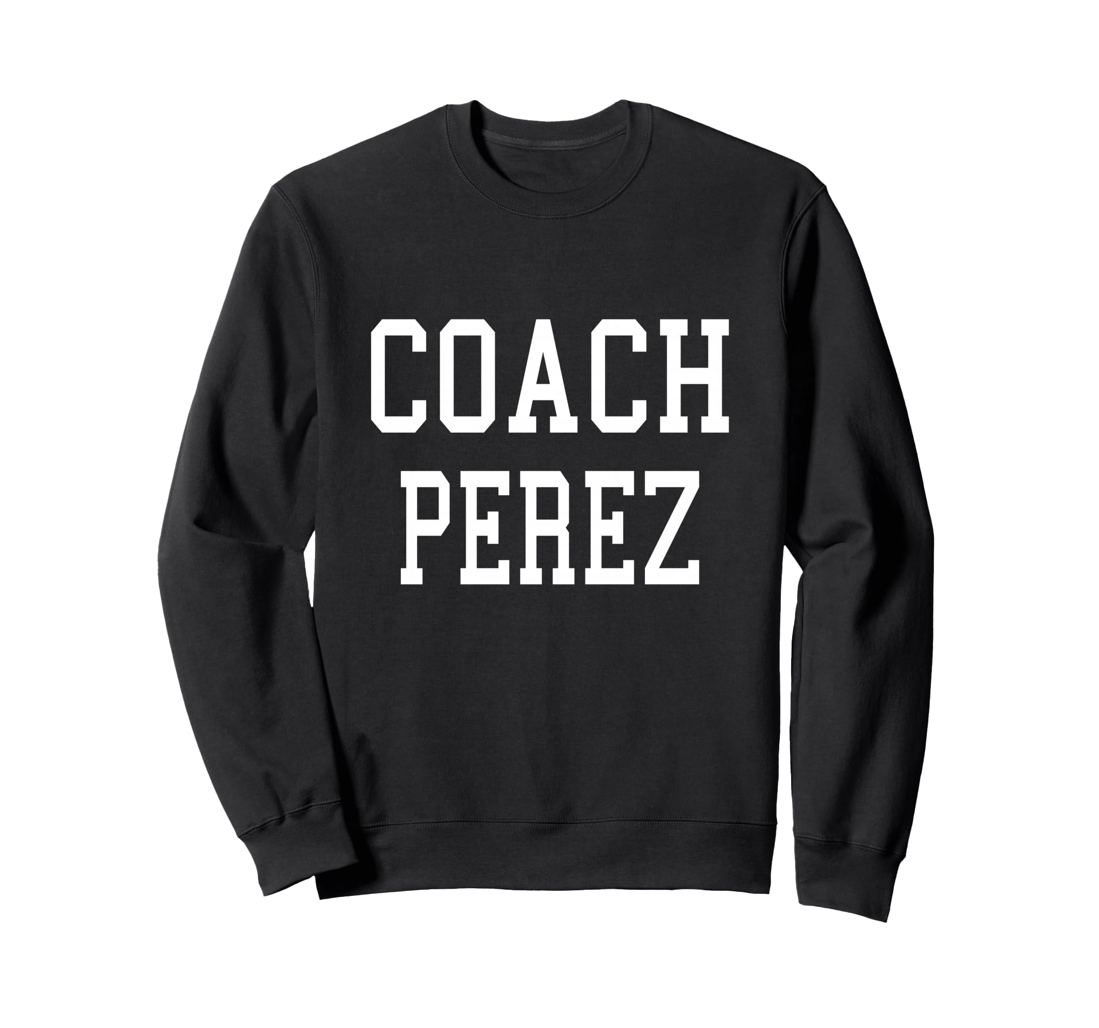 Coach Perez Custom Football Sweatshirt - Minimalist Print for Adults