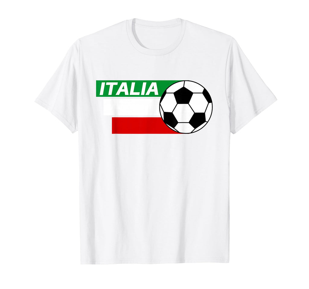 Italy Soccer Italian Flag Colors Soccer T-Shirt - Streetwear Style Unisex