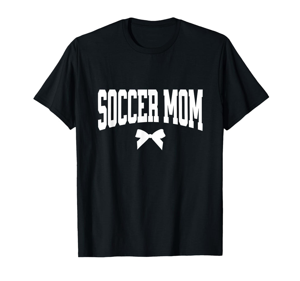 Soccer Mom Bow Soccer Team Mama T-Shirt - Trendy Graphic Men Women