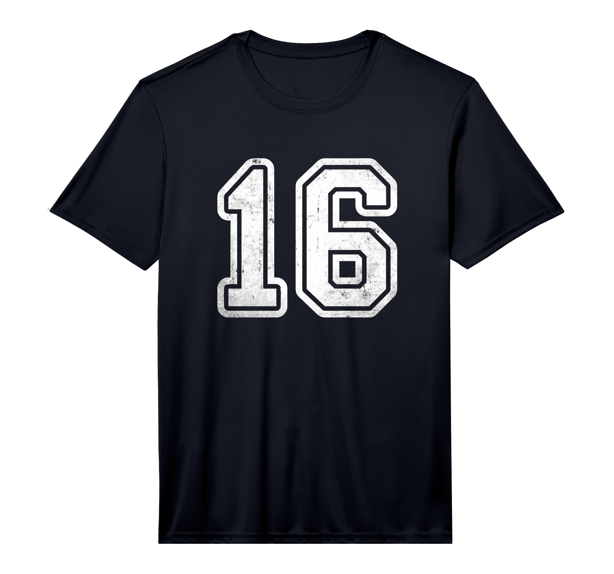 Distressed White Plain Number T-Shirt - Aesthetic Graphic for Adults