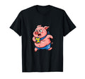 Funny Pig Playing Soccer Sports Cartoon T-Shirt - Aesthetic Graphic Unisex