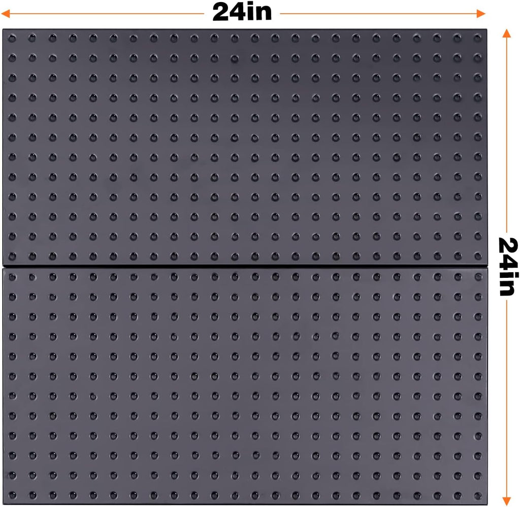 Ultrawall 2 Pcs Metal Pegboard Wall Panels, Peg Boards for Garage Tool Storage