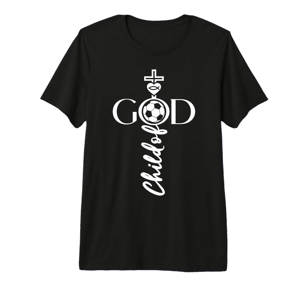 Religious Jesus Soccer Child God Soccer T-Shirt - Aesthetic Graphic Unisex
