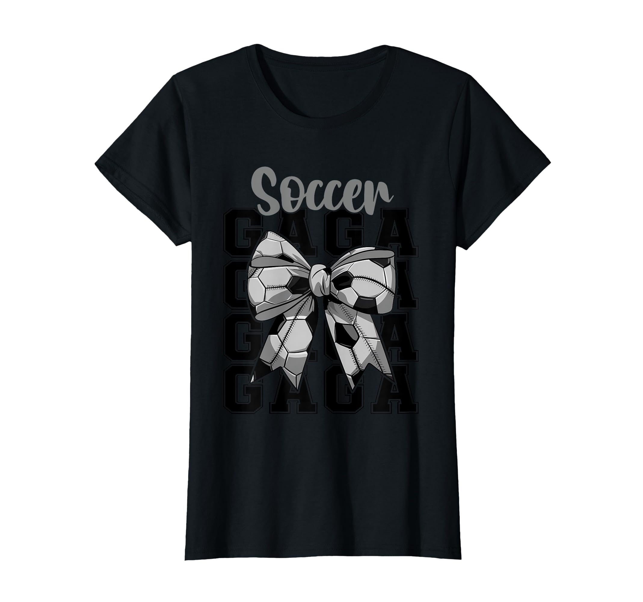 Soccer Gaga Coquette Bow Biggest Fan T-Shirt - Fun Novelty Design Unisex