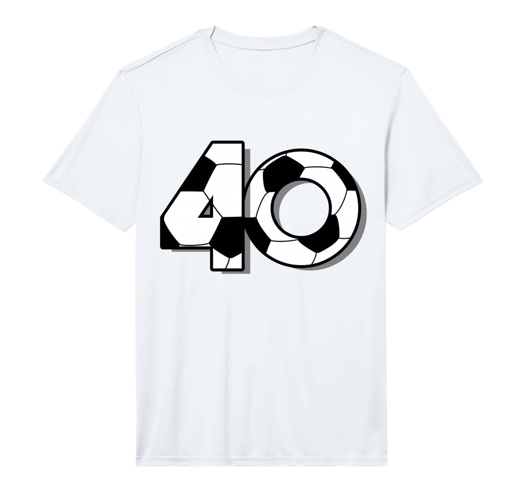 Fortieth Birthday Party 40Th Soccer T-Shirt - Unique Graphic for Adults