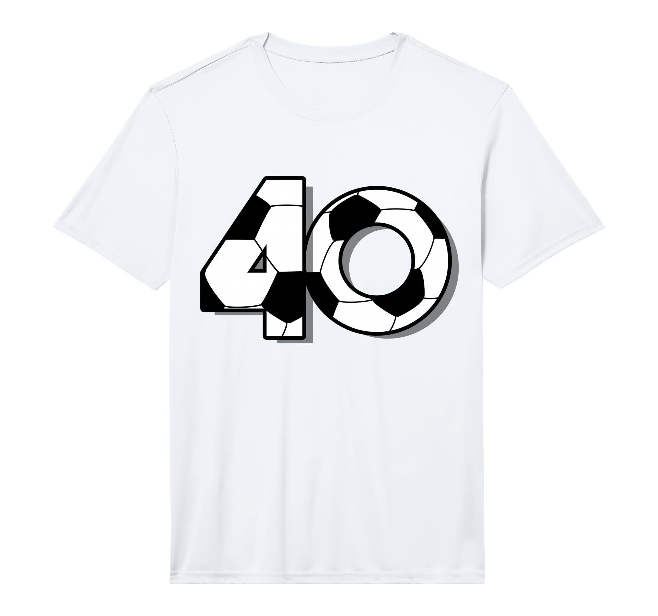 Fortieth Birthday Party 40Th Soccer T-Shirt - Custom Art Print for Adults