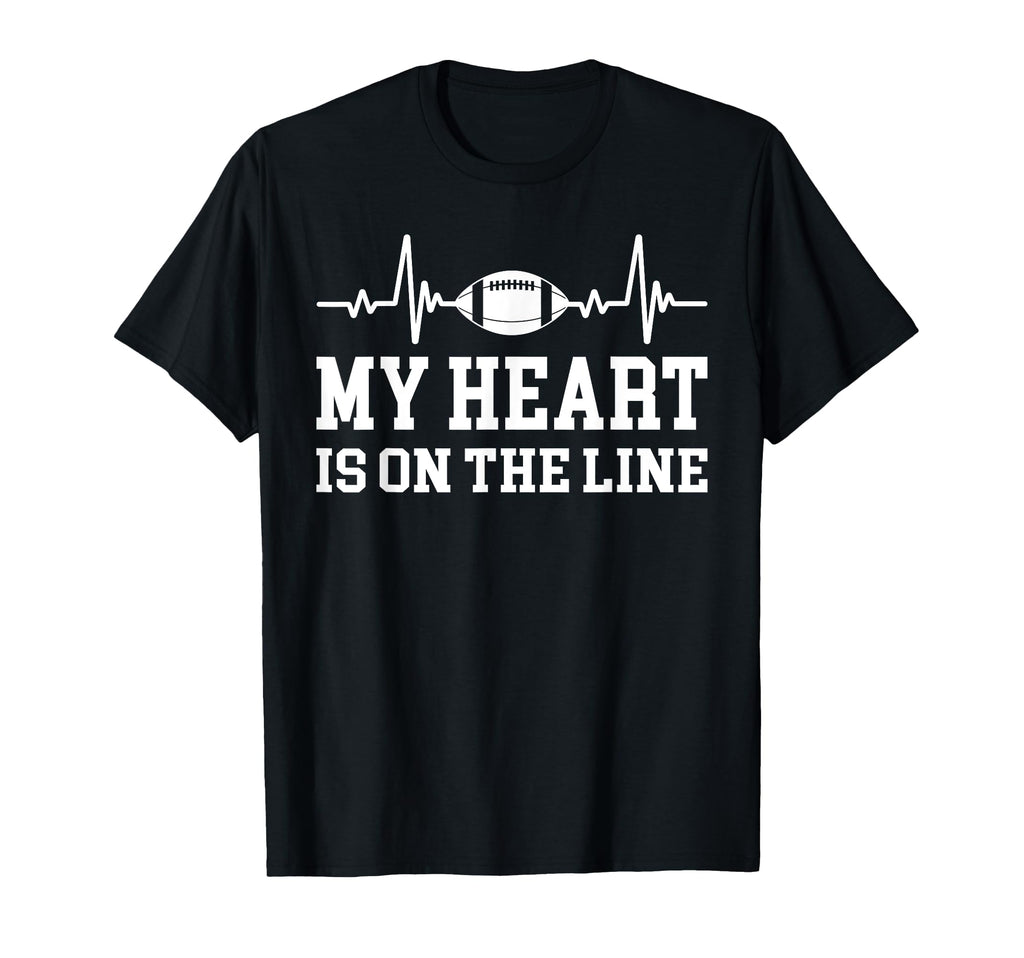 Heartbeat Ekg Pulse My Heart Is Line T-Shirt - Graphic Print for Adults