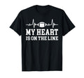 Heartbeat Ekg Pulse My Heart Is Line T-Shirt - Graphic Print for Adults