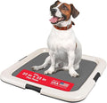 IRIS USA Pee Pad Holder - For Potty Training Regular Sized Dog & Puppy Pee Pads, Secured Latches, Non-Skid Feet, Leak Protection, Fits 22"x22" Pad or Larger, Square, Dark Gray