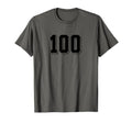 Number 100 80S 90S Soccer Team T-Shirt - Custom Art Print for Adults