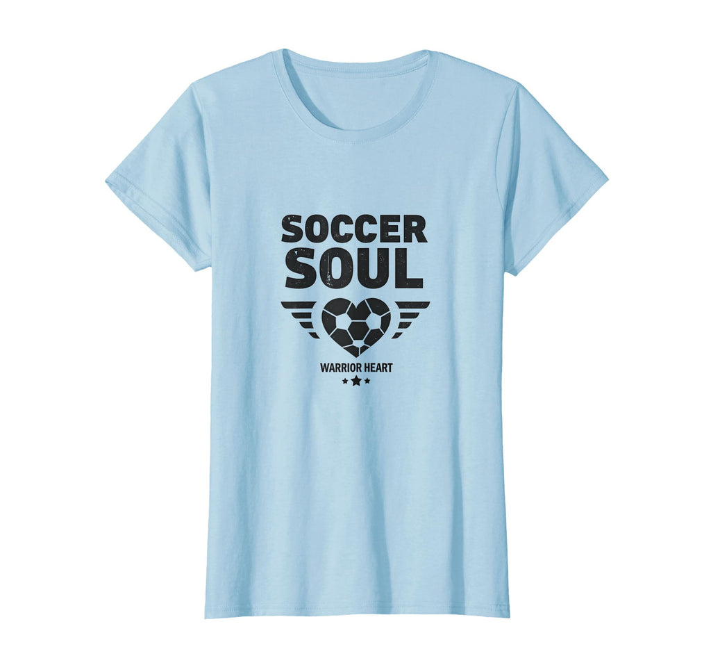 Soccer Soul Warrior Heart Womens T-Shirt - Minimalist Print Men Women