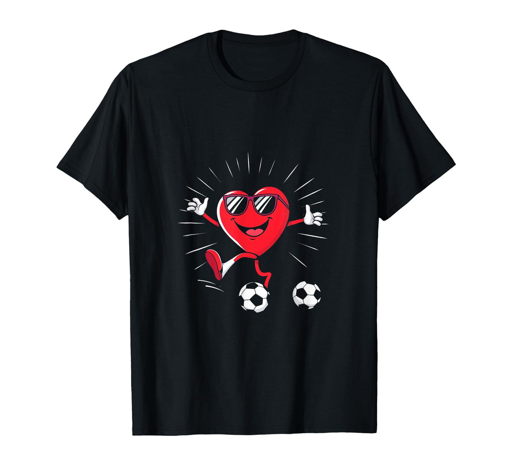 Heart Soccer Gift Hoodie - Graphic Print Unisex