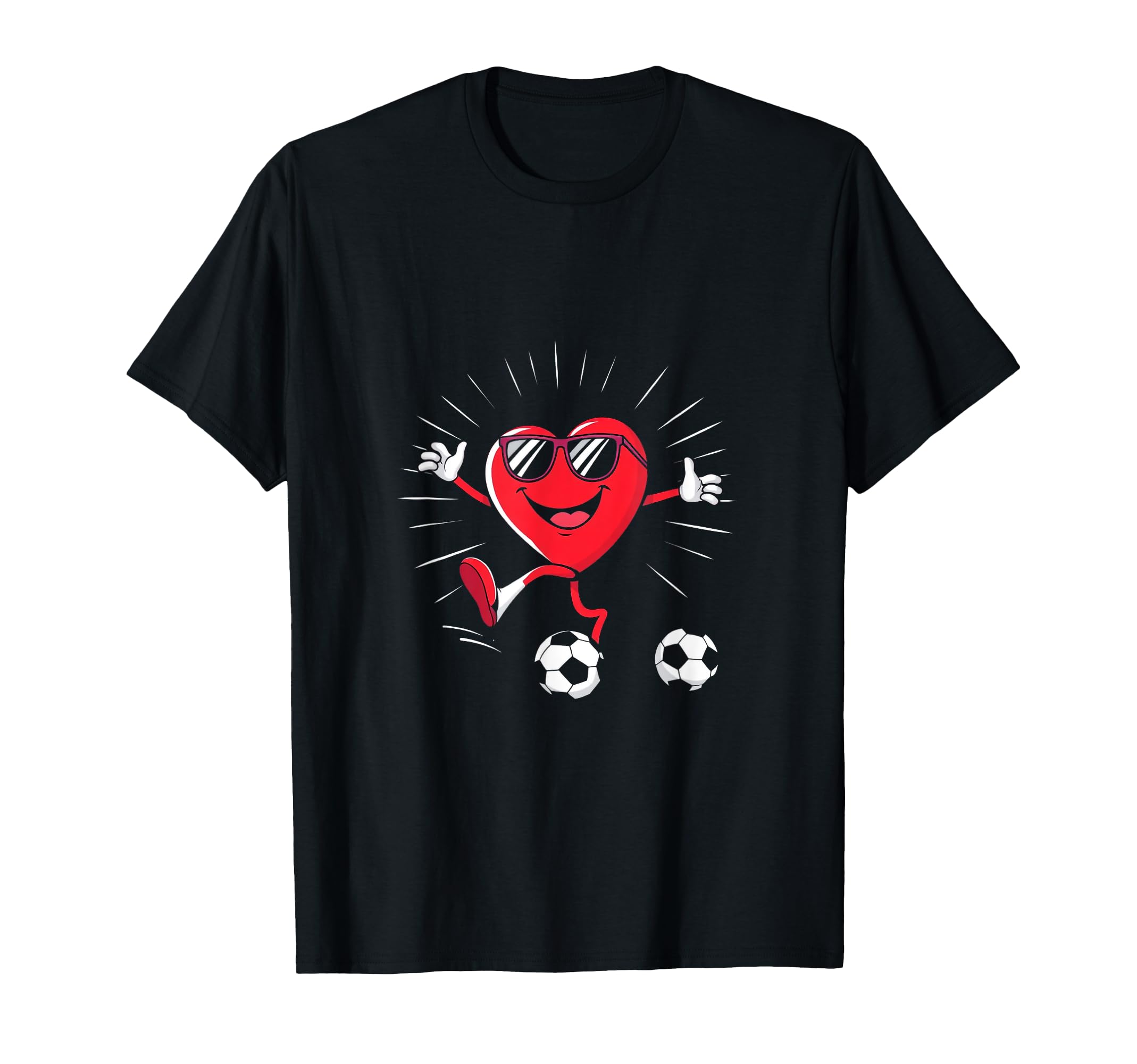 Heart Soccer Gift Hoodie - Graphic Print Unisex