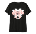 Coquette Soccer Heart Bow Football T-Shirt - Custom Art Print for Adults