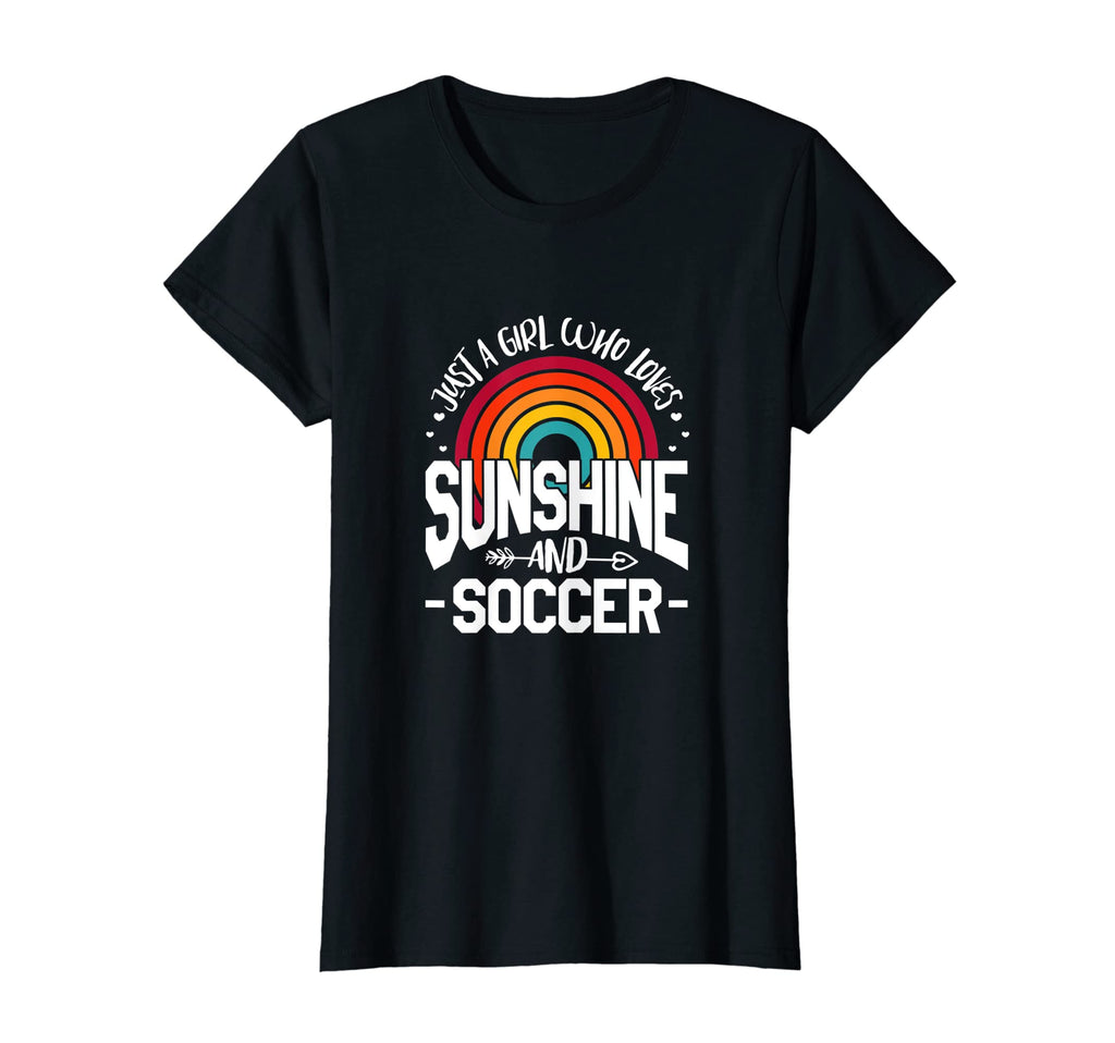 Just Who Loves Sunshine And Soccer T-Shirt - Aesthetic Graphic Unisex