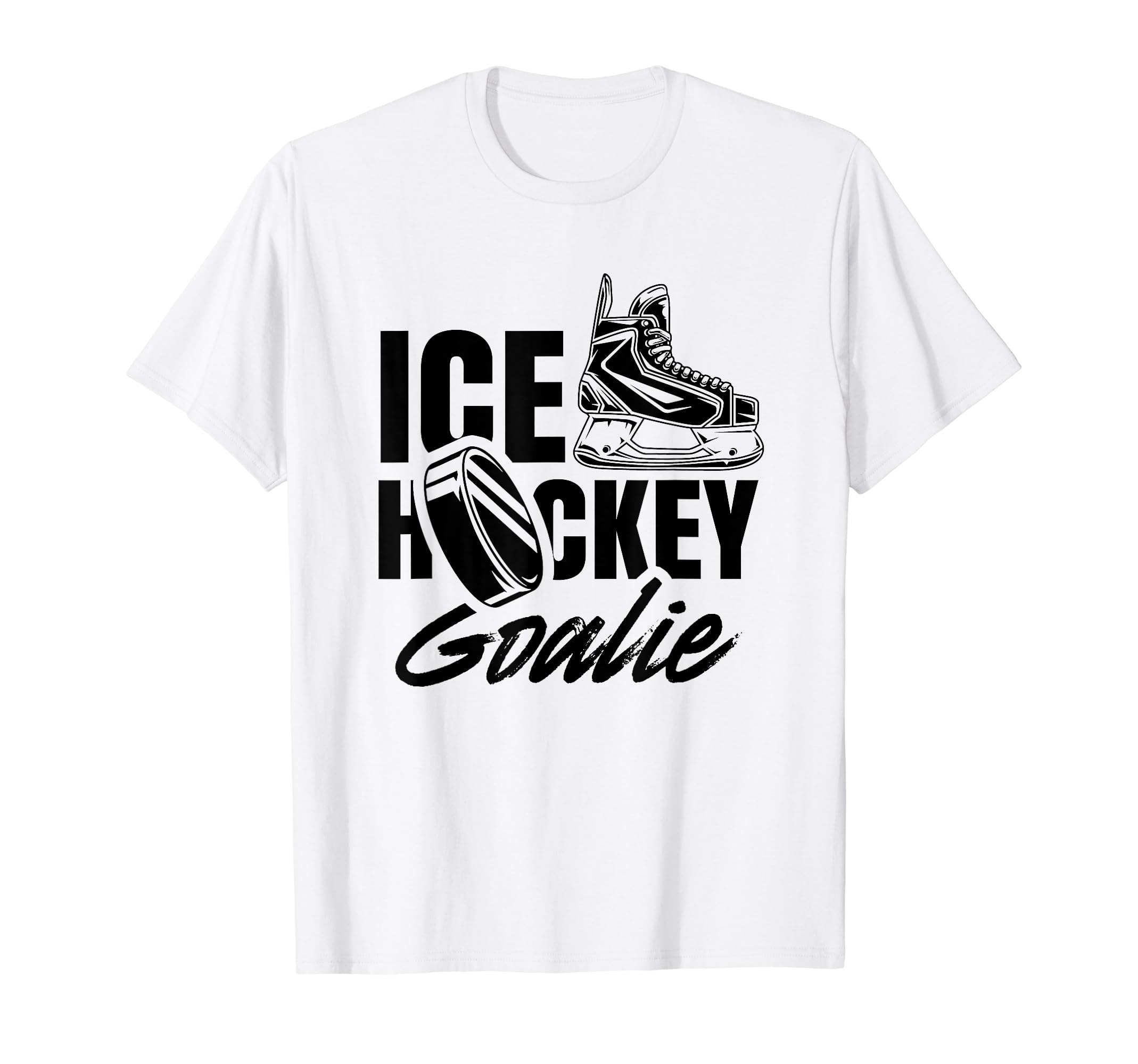 Ice Hockey Goalie Lover Player Team Puck T-Shirt - Graphic Print Men Women