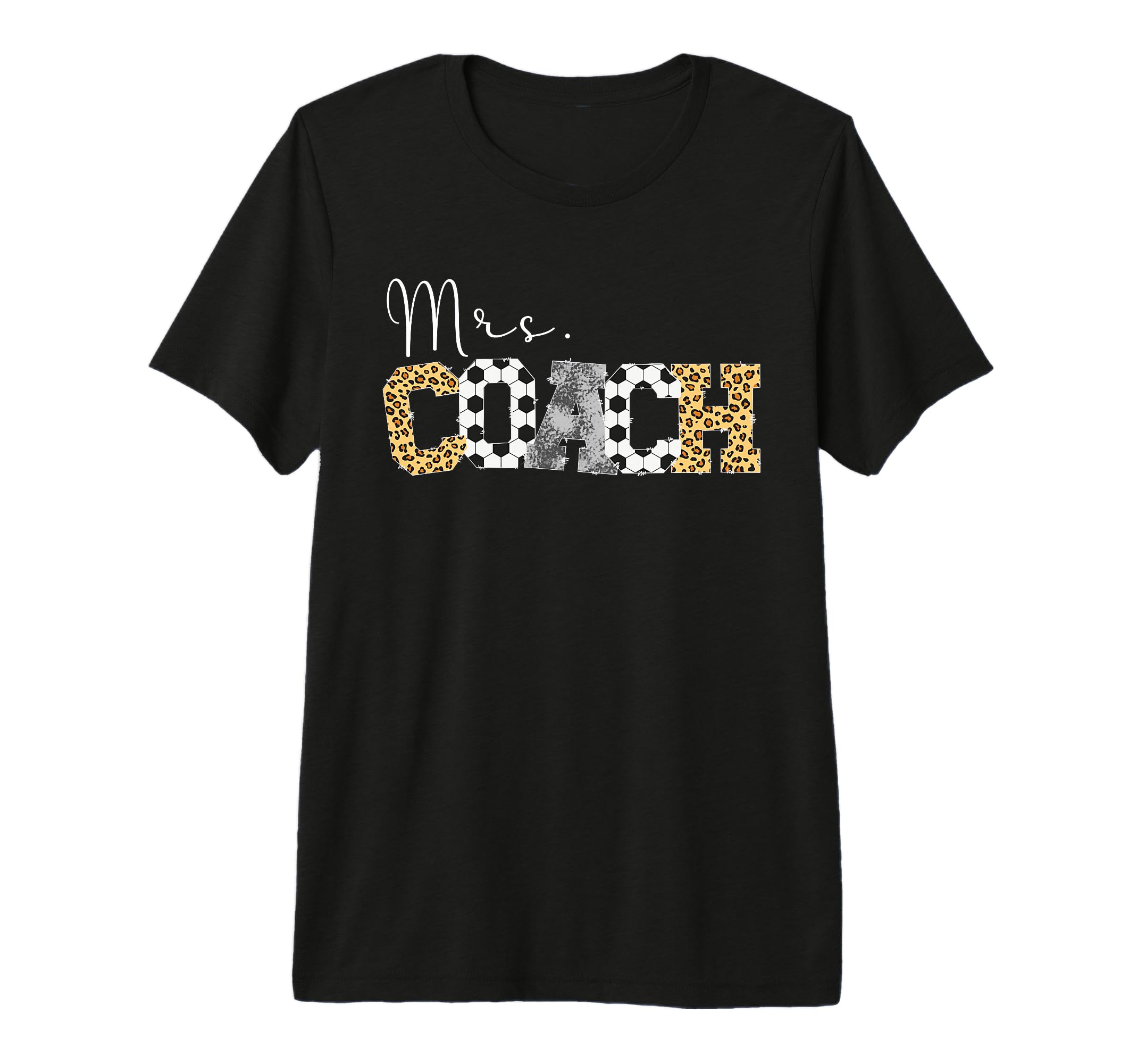 Mrs Coach Leopard Soccer Coach T-Shirt - Casual Everyday Wear Men Women