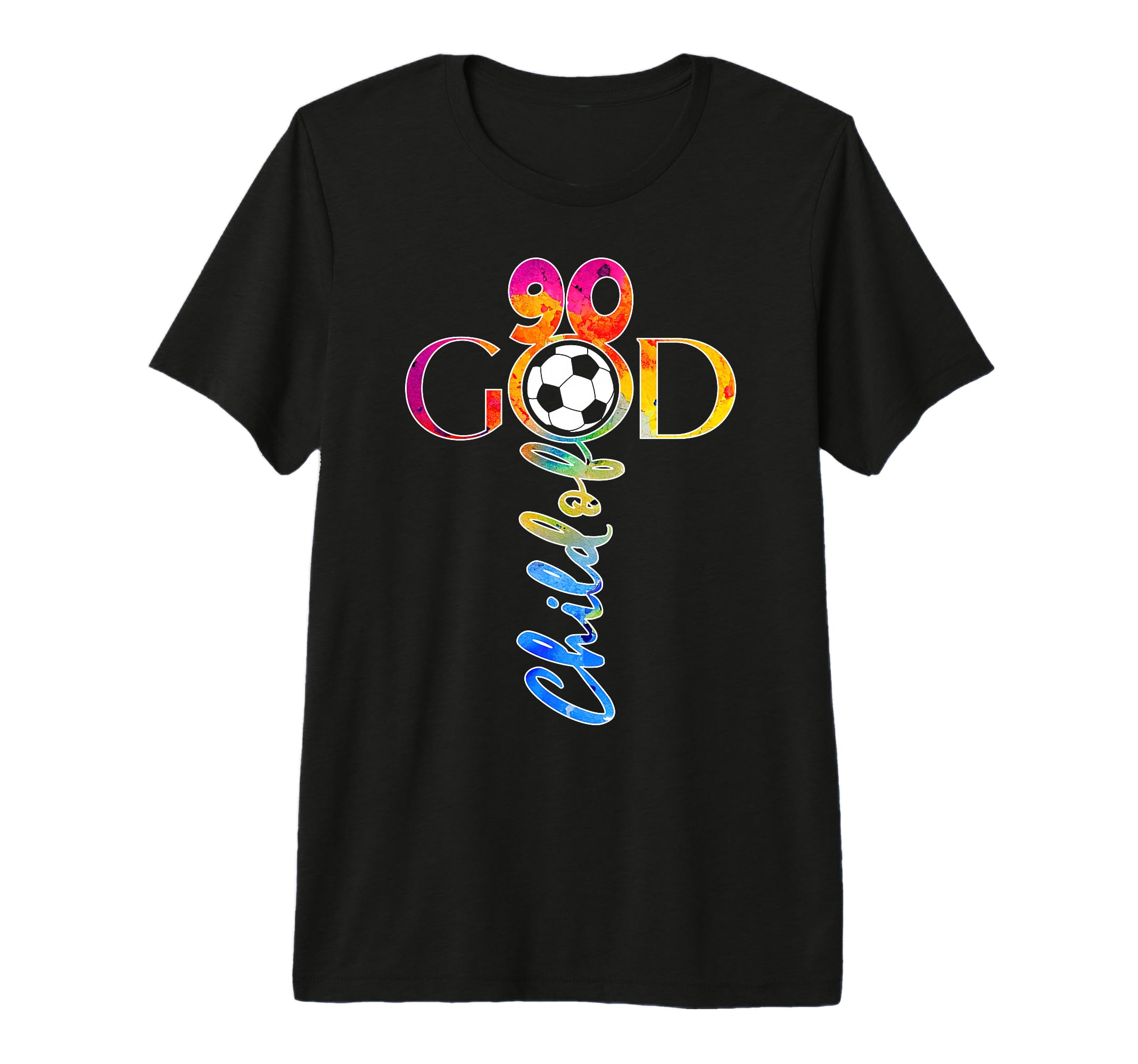 Jesus 90 Years Child God Soccer 90Th T-Shirt - Minimalist Print Men Women