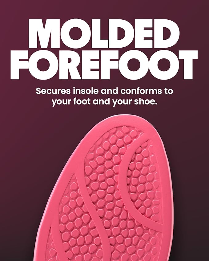 MOVE Baseline - All-Purpose Insoles - Sock Liner - Ultra Thin Shock Absorption - Maximum Freedom of Movement and Energy Return for Cleats, Shoes, Running, Basketball, Baseball (M7-7.5/WM 8.5-9)