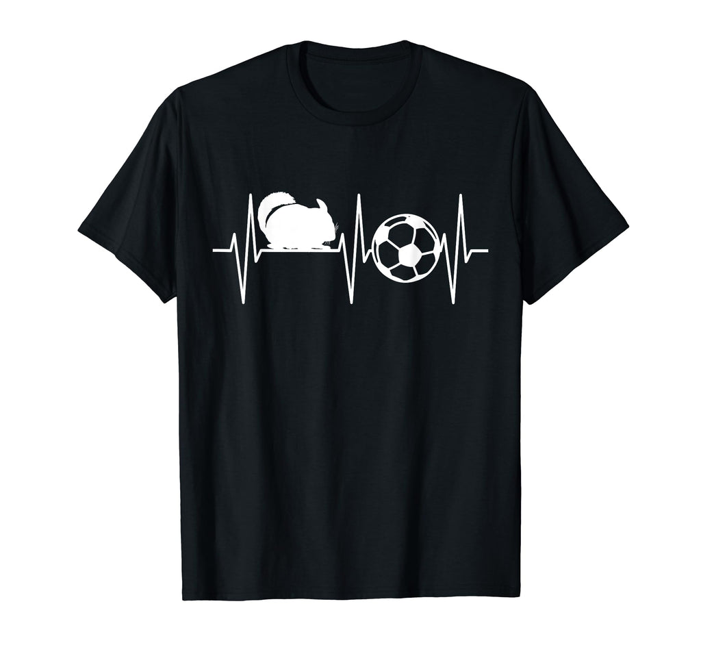 Chinchilla Soccer Player Heartbeat T-Shirt - Custom Art Print Unisex