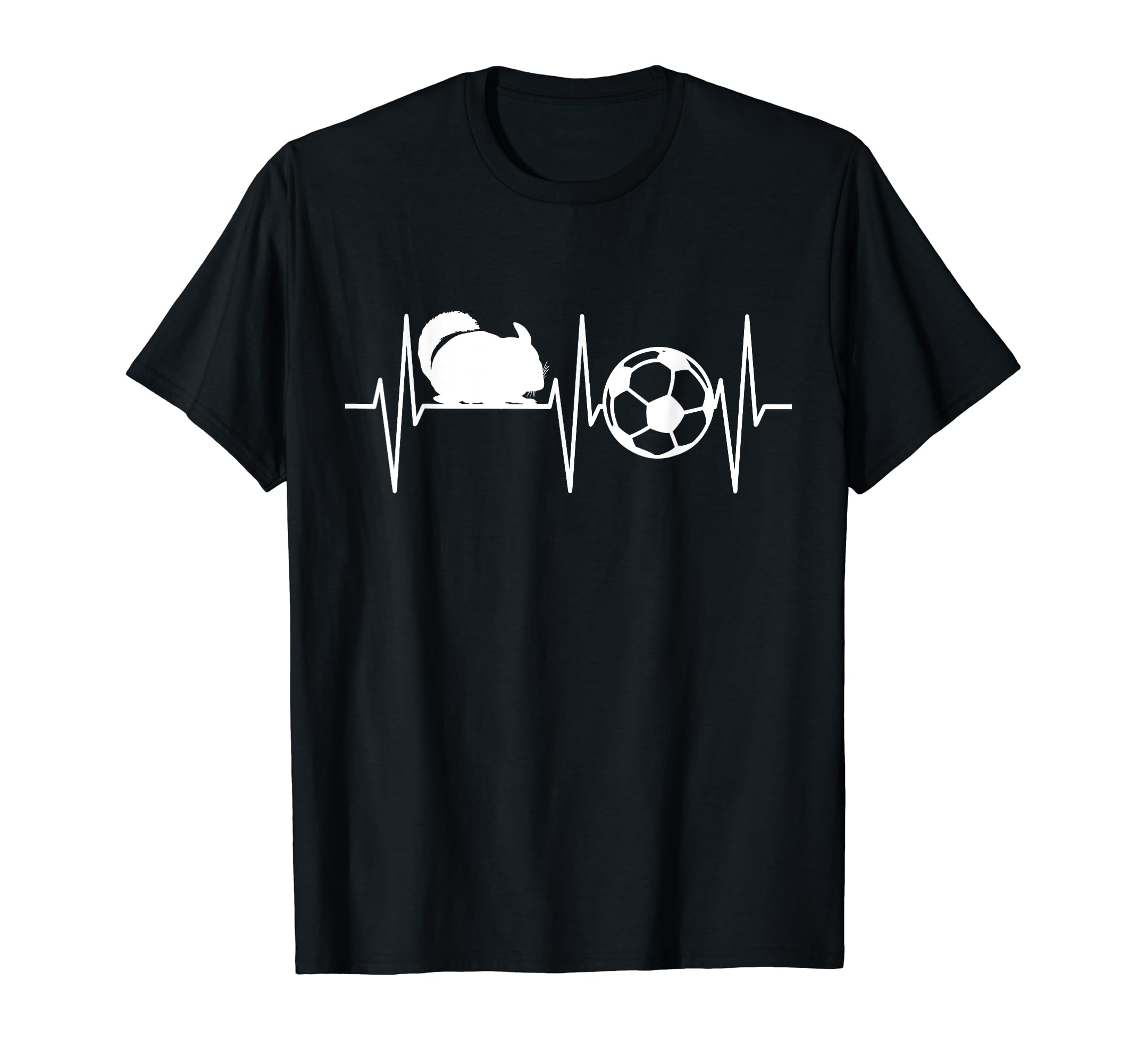 Chinchilla Soccer Player Heartbeat T-Shirt - Custom Art Print Unisex