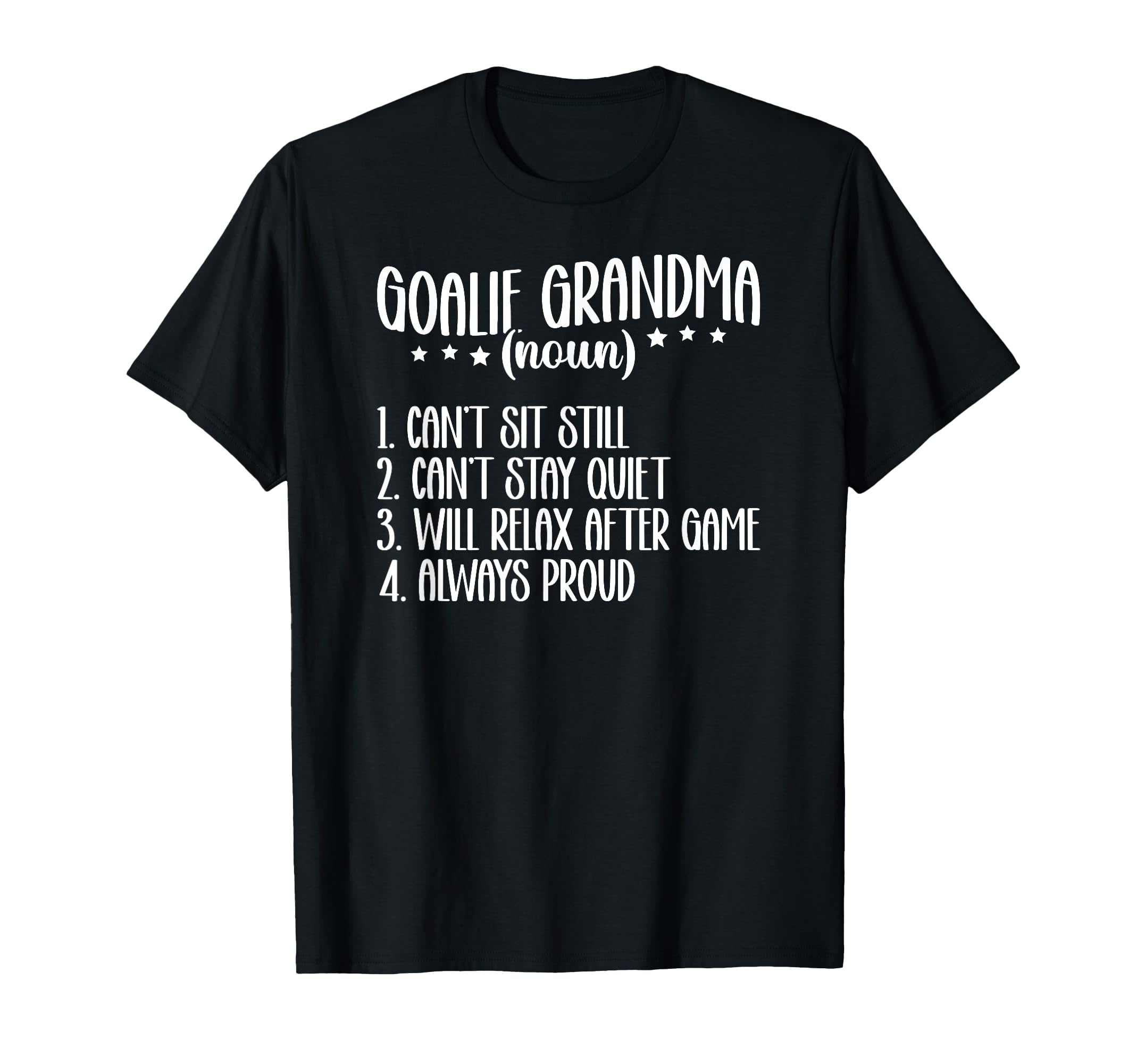 Hockey Goalie Grandma Definition T-Shirt - Custom Art Print for Adults