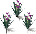 Homight Metal Agave Plant Outdoor Decoration Outdoor Garden Decoration Lily Mexican Yard Art Plant Garden Agave Lily Decorative Garden Gift… (3 Big Purple Lilies)