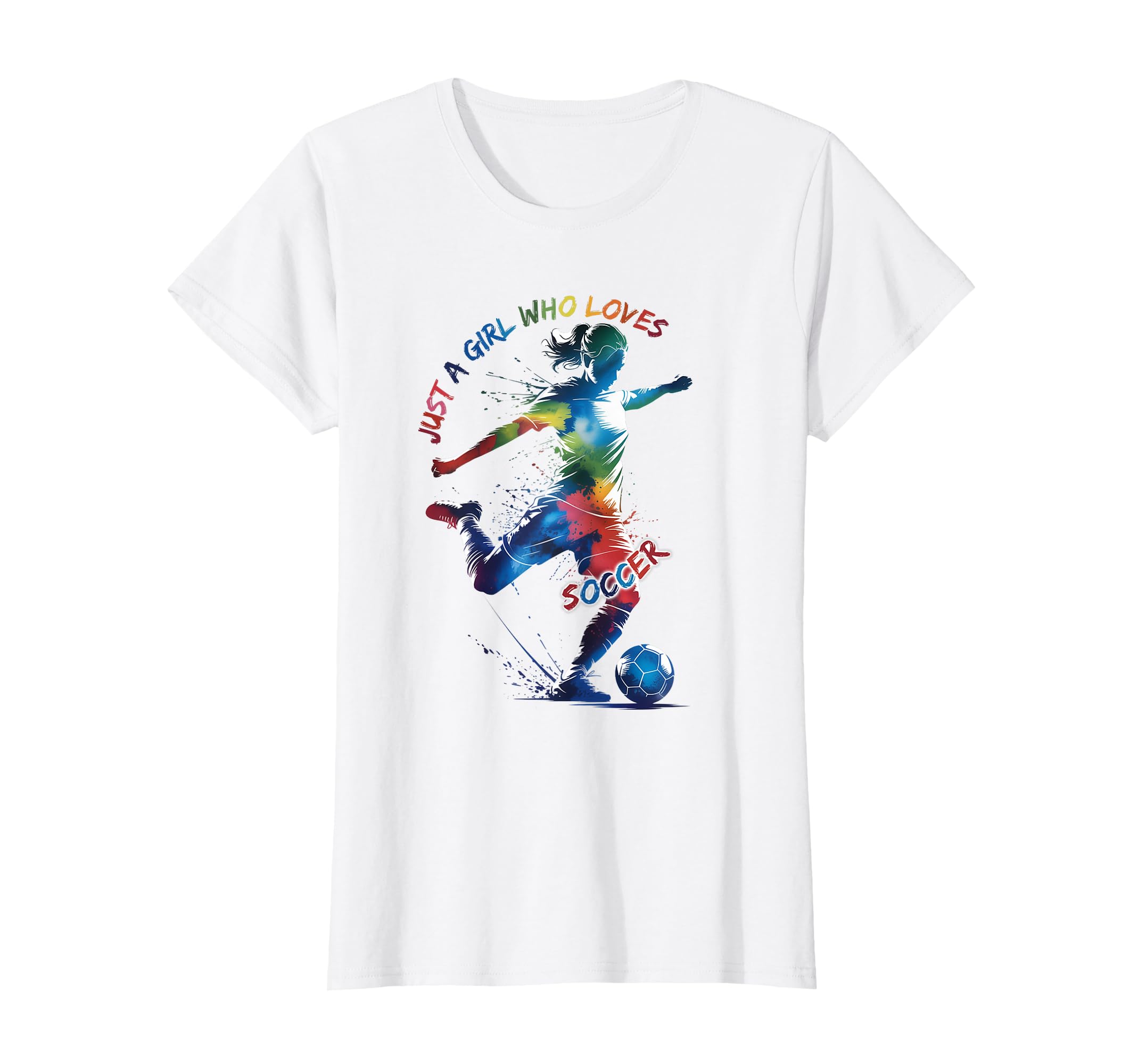 Just Who Loves Soccer T-Shirt - Custom Art Print Men Women