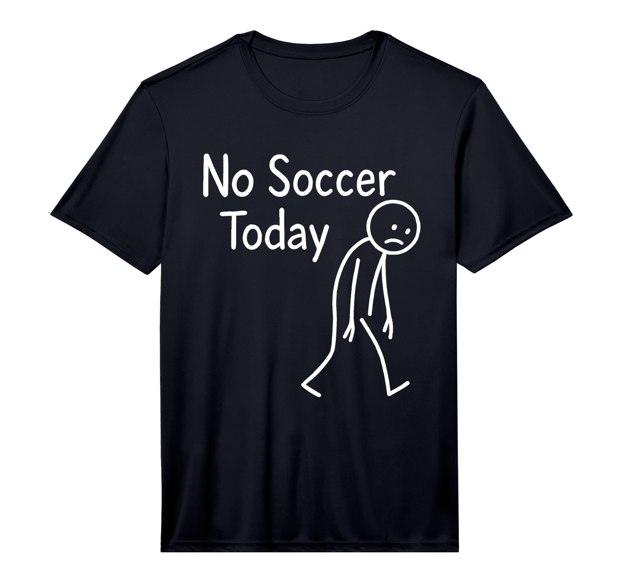Sad Stick Figure Soccer Lover No T-Shirt - Unique Graphic for Adults
