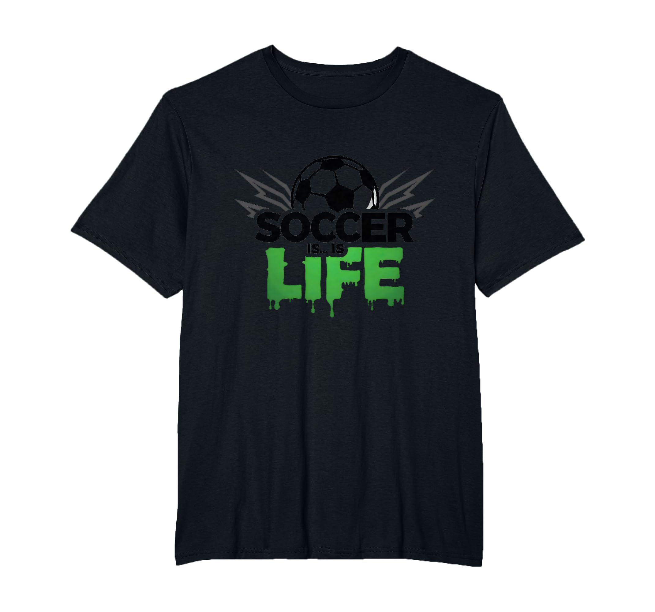 Soccer Is Life Passionate Fan Sports Mens T-Shirt - Unique Graphic Unisex