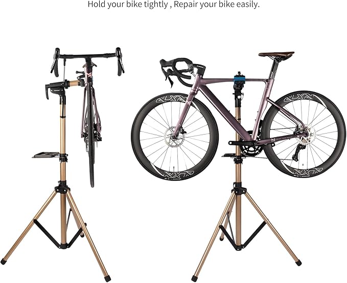 Bike Repair Stand -Shop Home Bicycle Mechanic Maintenance Rack，bike rack (red（two legs）)