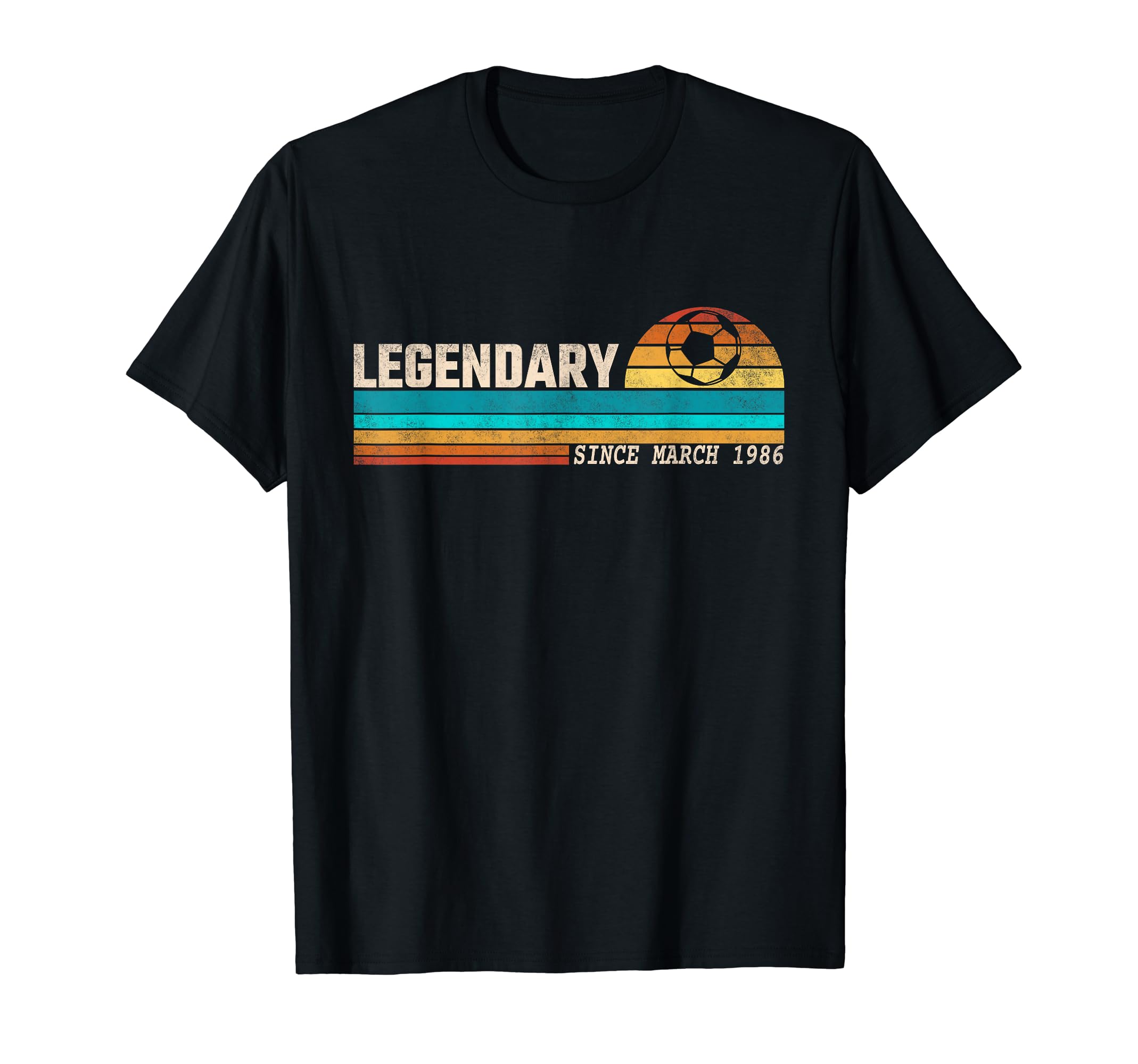 Soccer Player Legend Since March T-Shirt - Minimalist Print for Adults