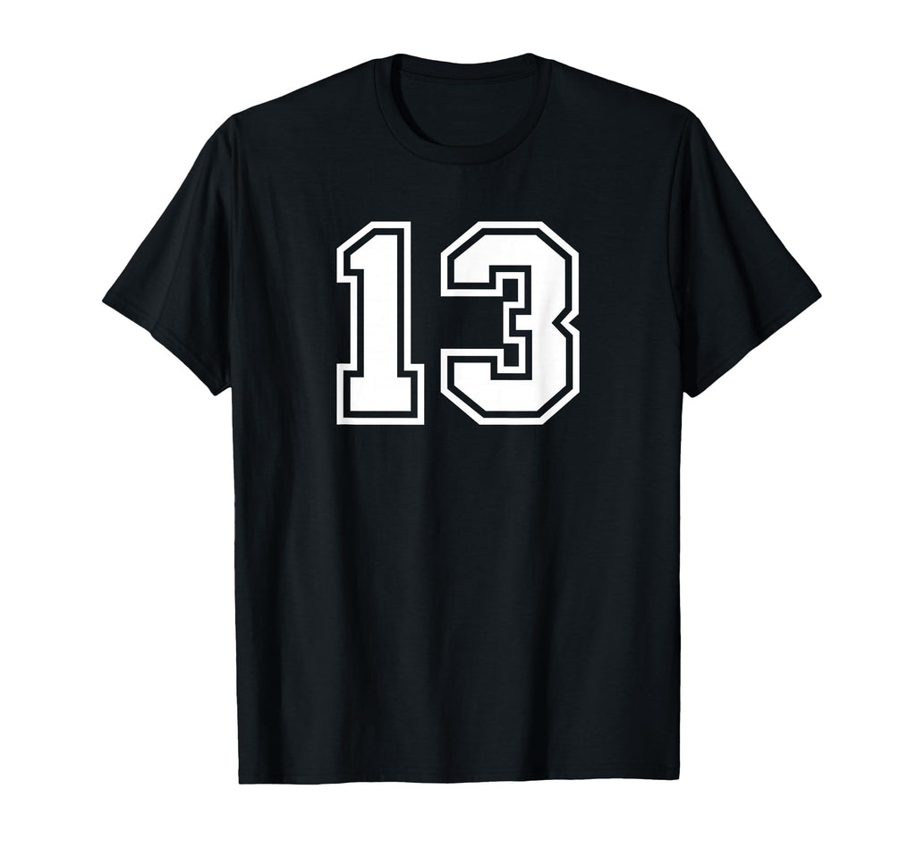 Number 13 White Sports Team Varsity T-Shirt - Streetwear Style Men Women