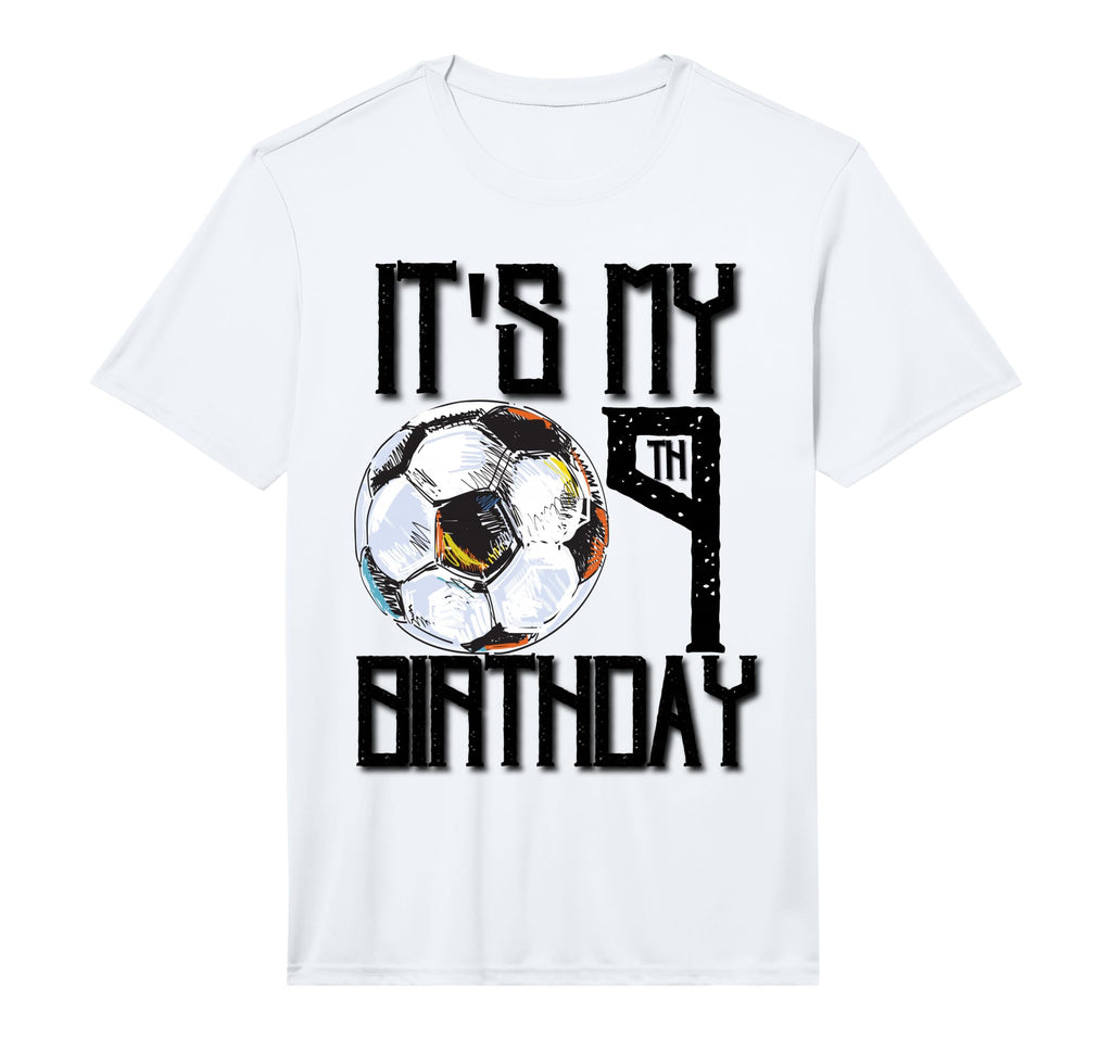 Its My 9Th Birthday Soccer Player 9Th T-Shirt - Unique Graphic Unisex
