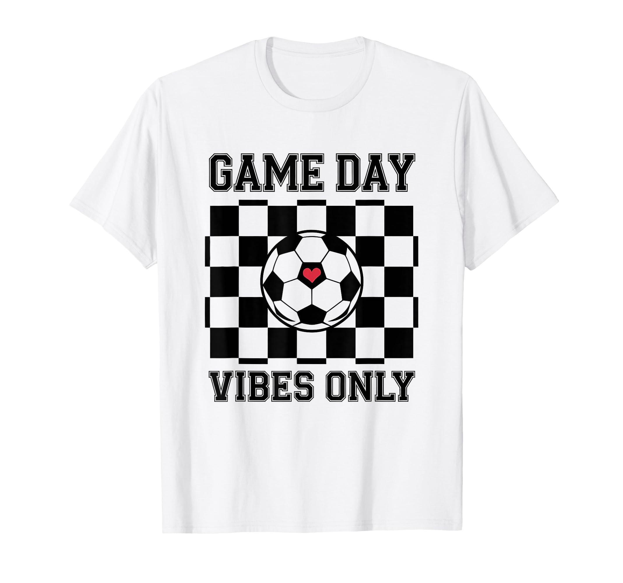 Groovy Soccer Soccer Game Day Vibes T-Shirt - Minimalist Print Men Women