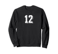 Number 12 80S 90S Soccer Team Sweatshirt - Fun Novelty Design Unisex
