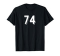 Number 74 80S 90S Soccer Team Jersey T-Shirt - Streetwear Style Unisex
