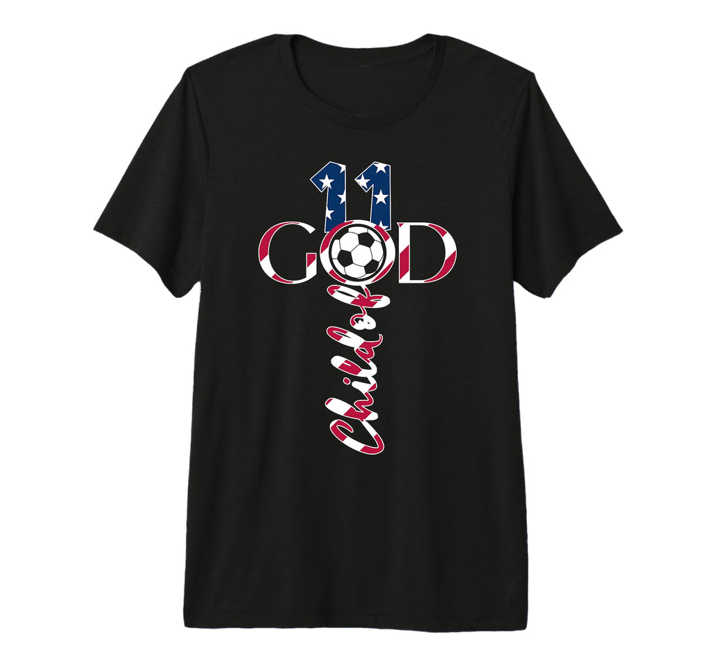 Jesus 11 Years Child God Soccer 11Th T-Shirt - Novelty Apparel Unisex