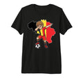 Belgium Soccer Dab Flag Football Tri T-Shirt - Aesthetic Graphic Men Women