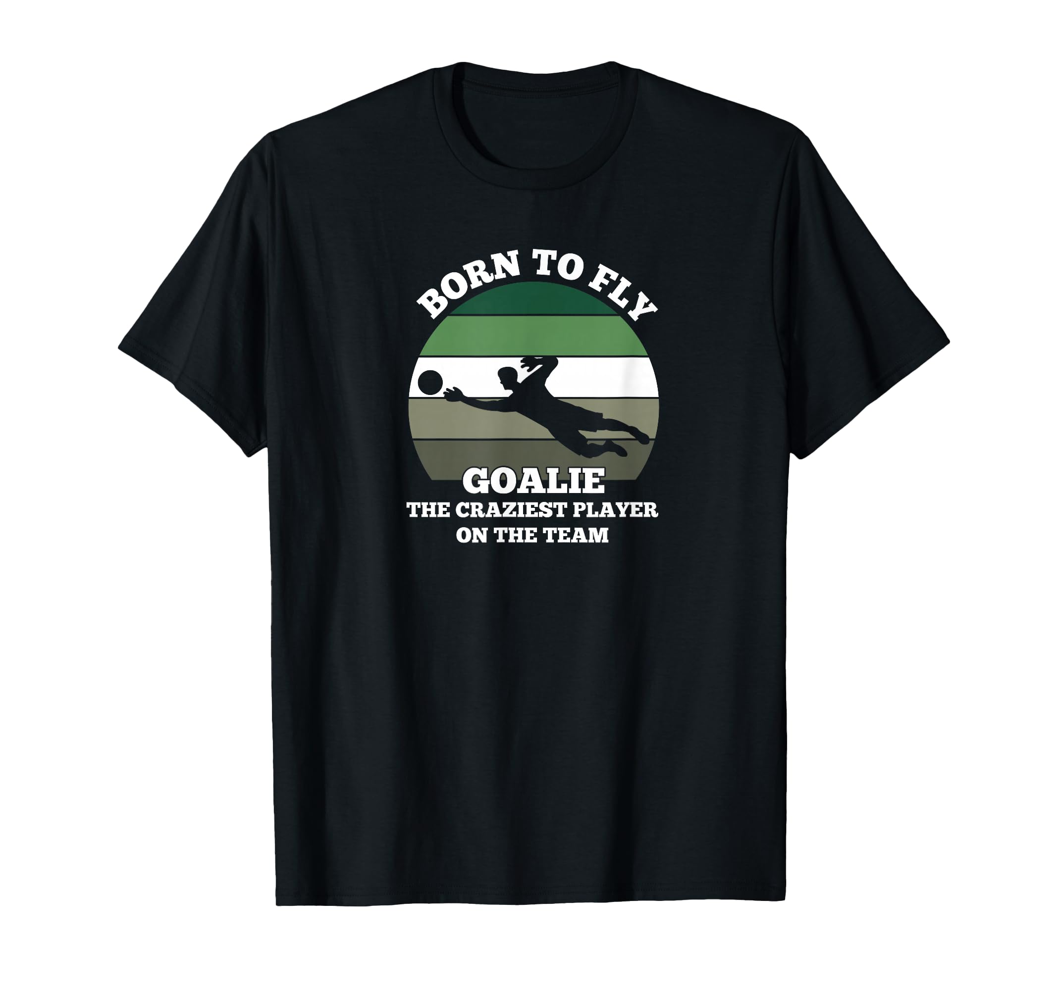 Soccer Player Goalie Fly T-Shirt - Fun Novelty Design Men Women