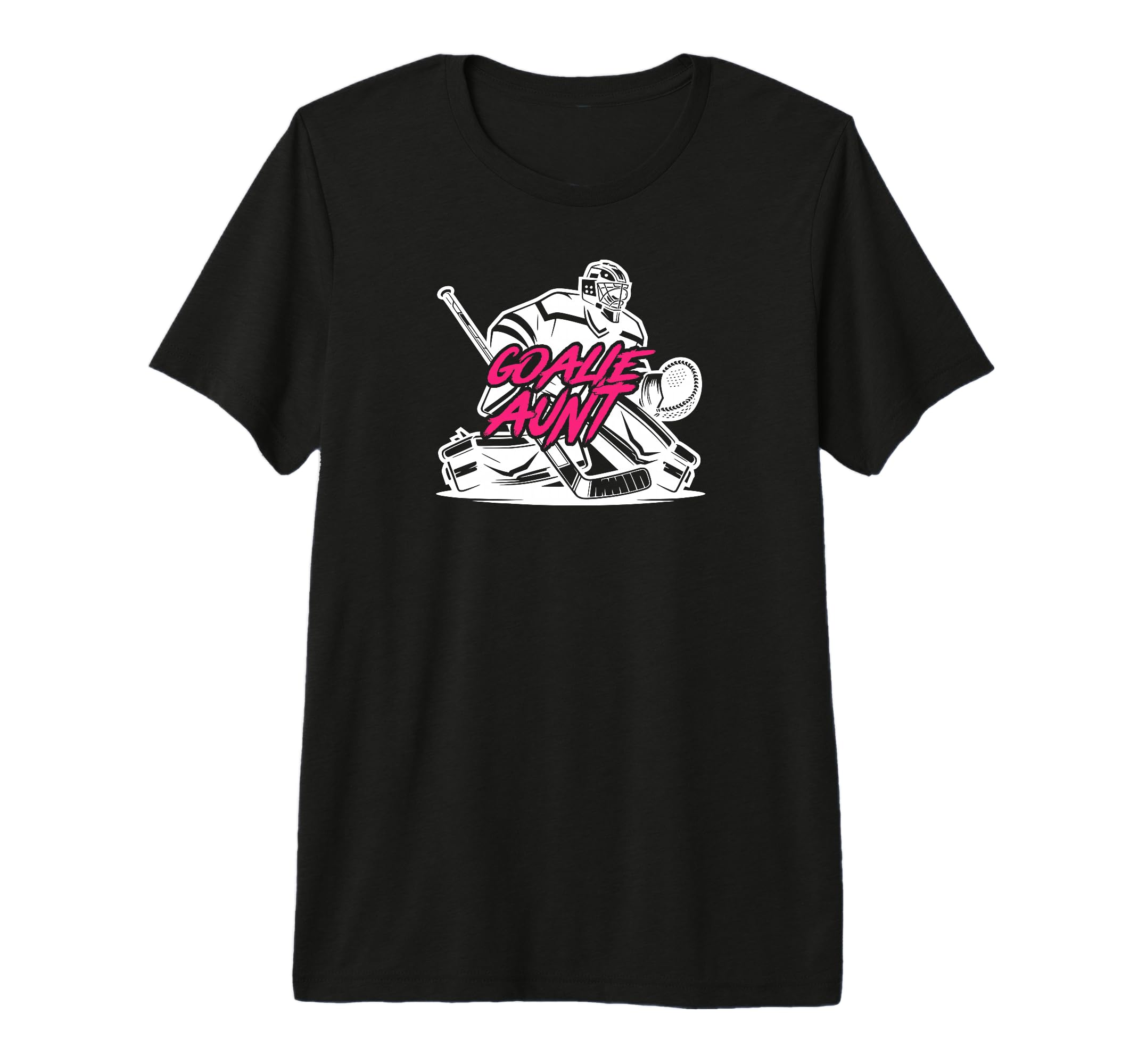Ice Hockey Goalie Aunt Hockey T-Shirt - Casual Everyday Wear Men Women