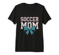 Soccer Mom Coquette Bow Mothers Day Tri T-Shirt - Trendy Graphic Unisex